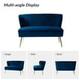 thumbnail image 3 of HULALA HOME Delicia 3 Piece High-Quality Velvet Fabric Living Room Set with Sturdy Legs by  NAVY Modern & Contemporary, 3 of 6