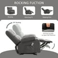 thumbnail image 6 of JONPONY Manual Recliner Chair with Heat Therapy and Massage Function, Heavy Duty Reclining Mechanism Massage Chair, Elderly Single Rocker Sofa with Cup Holders for Bedroom Home Theater,Grey, 6 of 13