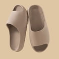 thumbnail image 2 of Hinvhai Cloud Slides for Men and Women, Quick Drying Slippers Shoe Open Toe Thick Soft Platform Slide Sandals Daily Shower Sandals Non-Slip Bathroom Slippers Summer for Indoor Khaki 4.5-6(38), 2 of 8