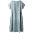 thumbnail image 1 of Dress, Women Solid Color Large Hem Short Sleeve Pockets Loose Midi for Work, 1 of 8