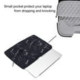 thumbnail image 3 of Mosiso for Macbook Air/Pro 13.3" Laptop Sleeve Briefcase Handbag Water Resistant Polyester Carrying Pouch Zipper Notebook Computer Bag, Black&White Marble, 3 of 7