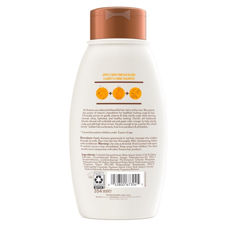 Aveeno Apple Cider Vinegar Blend Shampoo, Clarifying, 12 oz photo 7