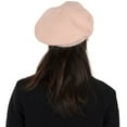 thumbnail image 4 of Women's Wool French Beret Hats Solid Color Classic Beanie Fall Winter Cap- Light Pink, 4 of 6