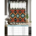 thumbnail image 6 of No Hook Cloth Fabric Shower Curtain with Snap in Liner, Vintage Aztec Waterproof Shower Curtains Set with See Through Top Window, Southwest Tribe Bohemian Abstract Bath Curtains Shower 72"x72", 6 of 6