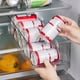 thumbnail image 3 of Organizador Dispensador de Bebidas de 3 Piezas para Refrigerador, Contenedor de Almacenamiento de Contenedor de Latas de Alto y Delgado de Plástico Transparente, 3 of 5