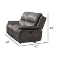 thumbnail image 5 of Heny Manual Reclining Loveseat- Pillow Tufted Back- Dark Gray 68 Inch, 5 of 7