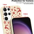 thumbnail image 3 of Christmas Beige Print Phone Case for Samsung Galaxy S23 FE 6.4", Aesthetics Pattern Design Soft TPU Silicone Xmas Cases, Shockproof Bumper Protector Camera Girls Women Cover, Snowflake Deer, 3 of 6