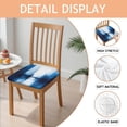 thumbnail image 2 of Blue and Grey Abstract Art Artwork Seat Covers for Dining Room Chairs Set Of 6,Stretch Printed Washable Chair Seat Cover with Elastic Ties and Button,Removable Waterproof Couch Cushion Covers, 2 of 6