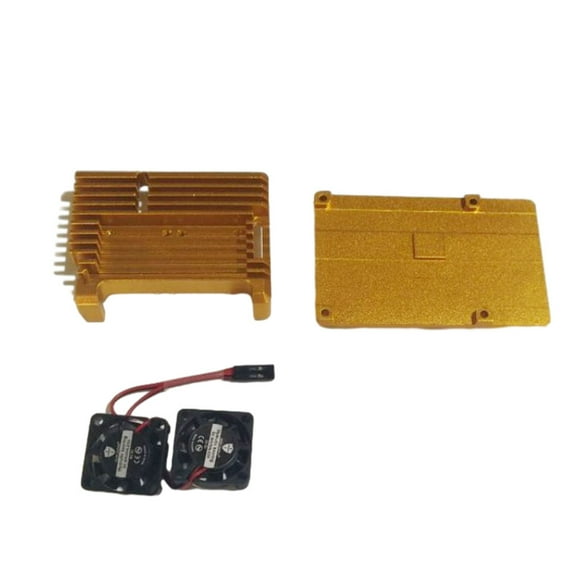 fastboy 4 Model B Dual Fans CNC Aluminum Alloy Case Metal 4 Color Shell with Heat Sinks for Raspberry Pi 4B