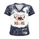 thumbnail image 3 of Top de manga corta con estampado de degradado Sexy de verano para mujer con cuello en V y estampado de día regular para mujer OAVQHLG3B Store lin121212, 3 of 4