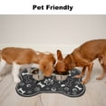 thumbnail image 7 of Unique Bargains Dog Food Mat Super-Absorbent Pet Feeding Mat Dog Mat for Food and Water Bone Shaped Dog Placemat Water Bowl Mat with Non-slip Backing Black, 7 of 7