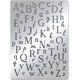 thumbnail image 1 of Plantillas de letras irregulares de la A a la Z, plantilla de metal, letras mayúsculas y minúsculas, 1 of 9