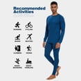 thumbnail image 4 of Woolcano Men’s 100% Merino Wool Base Layer Set Lightweight Thermal Underwear for Ski Winter Outdoor Sports, 4 of 6
