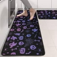 thumbnail image 2 of Kitchen Rugs Sets Of 2,Purple Halloween Ghost Pumpkin Skull Pattern Anti Fatigue Kitchen Mat Rugs Non Slip Washable,Decorative Kitchen Floor Mats for Kitchen,Sink,Laundry,17"x47"+17"x47", 2 of 5