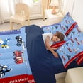 thumbnail image 4 of Castle Fairy Cartoon Car Bedding Comforter Set 7-Piece for Teens,Police Car Fire Truck King Bedding Sets for Bedroom,Navy Blue Reversible, 4 of 7