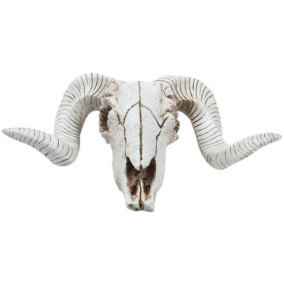 Resin Sheep Head Skull Head Wall Hanging 3D Animal Sculpture Figurines Crafts Horns Home Decor Ornaments
