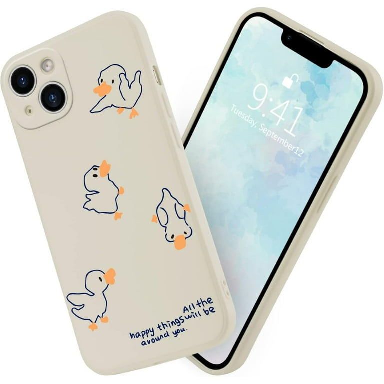 Lovely Duck Phone Case for iPhone 13 Cartoon Duck Case Cover