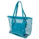 thumbnail image 3 of Bolsa de asas con cremallera clara DOTS MUJERES MODELAS MUJERES DE PLAYA TRANSPARENTE CON BOLSA DE PULSE INTERIOR (AZUL), 3 of 5