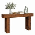 thumbnail image 2 of 63" Farmhouse Minimalist Console Table Rustic Entryway Sofa Table for Living Room Hallway, Wood Accent Furniture for Small Space Storage, Brown, 2 of 8