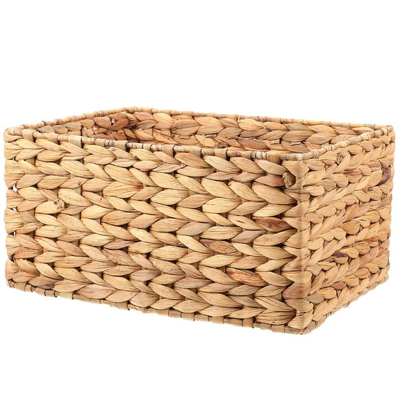 KONTONTY Handwoven Basket Light Yellow Woven 1Pack
