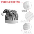 thumbnail image 4 of KLL Christmas Hats for Adults Plush Zebra Skin Print Santa Hat Xmas Fluffy Santa Claus Hat for Women Men, 4 of 6