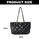 thumbnail image 2 of Bolso de mano tipo cartera de PU para mujer, bolso de hombro, bolso de mano con cadena, bolso de mano para ir al trabajo, negro, 2 of 5