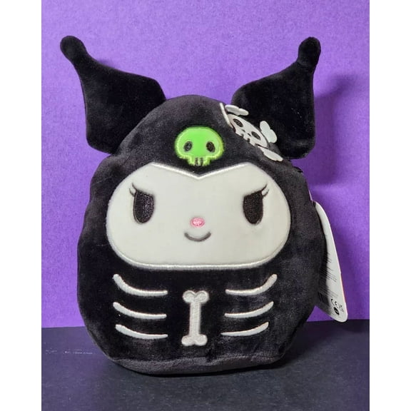 Squishmallows Hello Kitty and Friends Kuromi Skeleton 6.5" NWT Halloween