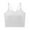 White, variant on Spaghetti Straps Crisscross Back Cami Tops for Women Round Neck Built-In Bra Cropped Bottom T Shirt Summer Clothes