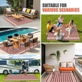 thumbnail image 4 of Country Star Plaid Outdoor Rug for Patio/Deck/Porch, Non-Slip Large Area Rug 5 x 7 Ft, Retro Red American Farm Barn Berry Indoor Outdoor Rugs Washable Area Rugs, Reversible Camping Rug Carpet Runner, 4 of 8