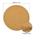 thumbnail image 2 of Uxcell Brown Softwood Self-Adhesive Cork Round Cork Tiles Backing Sheets Cork Coasters 40Pcs Brown 3.54" x 3.54", 2 of 5