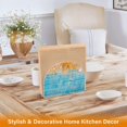 thumbnail image 5 of Seashell Starfish Teal Beach Acrylic Napkin Holder Tissue Paper Clear Tabletop Dispenser Dining Room Bathroom Party Hotel, 5 of 8