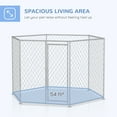 thumbnail image 4 of PawHut 9.2' x 8' x 5.6' Dog Kennel Outdoor W/ Lockable Door, 4 of 9