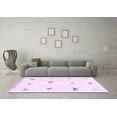 thumbnail image 3 of Ahgly Company Indoor Square Solid Purple Modern Area Rugs, 3' Square, 3 of 4