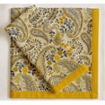 thumbnail image 2 of Vargottam Designer Cotton Twill Napkins - Set of 12, 20-Inch, Yellow Color Paisley Design, Durable & Absorbent Cloth Napkins for Dining, Parties, and Home Decor - Machine Washable, 2 of 8