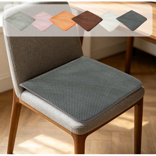 MTBLYS Cojín grueso de pana para silla de comedor | 45 x 45 cm | Base antideslizante | Poliéster de alta resistencia | Para el hogar, la oficina y el comedor | 1 unidad