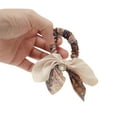 thumbnail image 5 of Unique Bargains 1 Pc Bohemian Bow Scrunchies for Home Beige Brown, 5 of 5