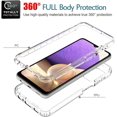 thumbnail image 3 of NEOYFC for Galaxy A32 4G, for Samsung A32 4G SM-A325F Clear Crystal Case with Tempered Glass Screen Protector, Soft 360°Full Body Shockproof Hybrid Bumper Protection for Samsung A32 Clear, 3 of 7