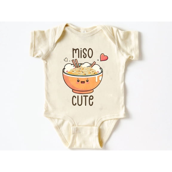 Miso Cute Baby Bodysuit ,Funny New Born New Parent Baby Onesie®, New Mom Gift, Baby Shower Gift , Short Sleeve Tee Bella