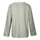 thumbnail image 5 of Camisas KIHOUT para mujer, liquidación, talla pequeña, informal, holgada, con rayas, bolsillos, cuello en V, manga larga, ofertas., 5 of 8