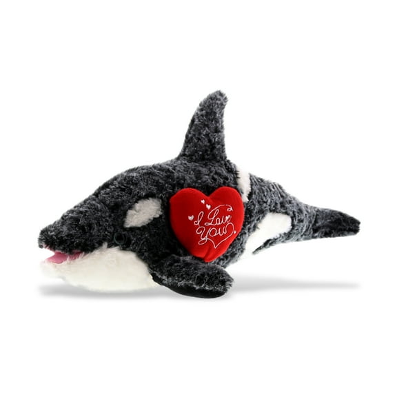 DolliBu I Love You Heart Killer Whale Plush - 18 inches