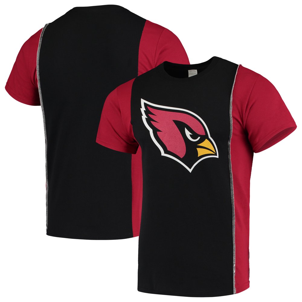 Arizona Cardinals Refried Apparel Upcycled Split TShirt Black