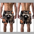 thumbnail image 3 of luoweisi Men's Beach Shorts Quick Dry Swim Trunks with Mesh Lining Raccoon L, 3 of 5