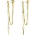 thumbnail image 2 of Here\'s a polished and professional product description for the **"1 Pair Dangle Bar Earrings For Women"**:\n\n \n\n**Elegant Dangle Bar Tassel Earrings, 2 of 2