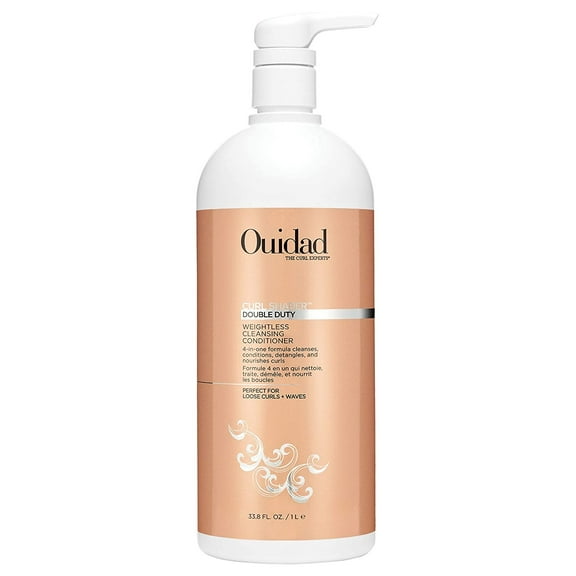 Ouidad Curl Shaper Double Duty Cleansing Conditioner, Detangles, Nourishes & Cleanses, 33.8 oz