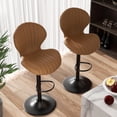 thumbnail image 3 of Bar Stools Set of 2 Modern Swivel Bar Chairs, Barstools Counter Height with High Backrest, Bar Stools for Bar, Kitchen, Dining Room, 3 of 8