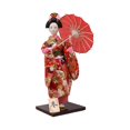 thumbnail image 4 of Estatua de escritorio de muñeca geisha, kimono japonés de 12 pulgadas, figura artesanal tradicional, Estilo B, 4 of 9