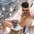 thumbnail image 2 of luoweisi Men's Beach Shorts Quick Dry Swim Trunks with Mesh Lining Anchor Fish L, 2 of 5