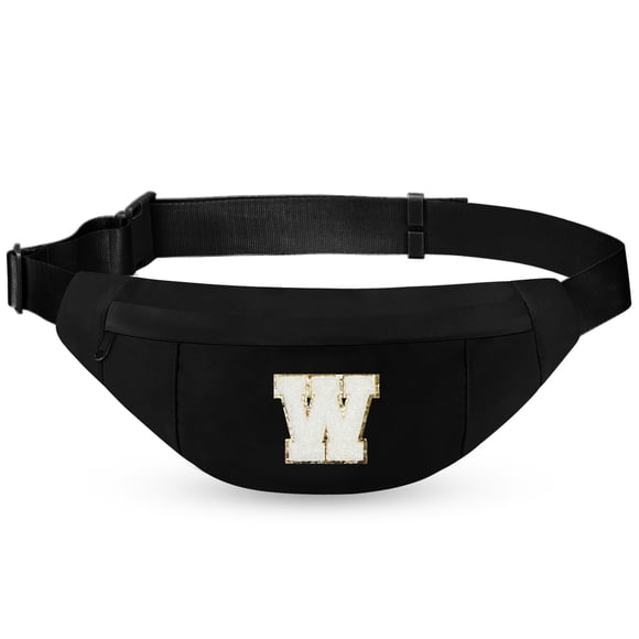 Parche personalizado con la letra inicial de Fanny Pack MAXTOP, negro