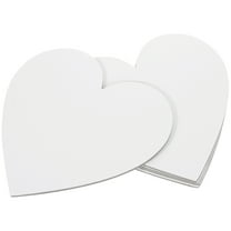 Soimiss 5Pcs White Cotton DIY Panels Heart Art Boards for Oil Acrylic Tempera Drawing