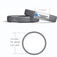 thumbnail image 2 of Pre-engraved "ALLERGIES GIVE EPIPEN" MedicBand Medical Alert ID Bracelet. Emergency Medical Card, Complimentary 12-Month Access PHR (Personal Health Records) - Gray / Small, 2 of 7